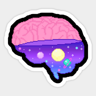 Brain pixel art Sticker